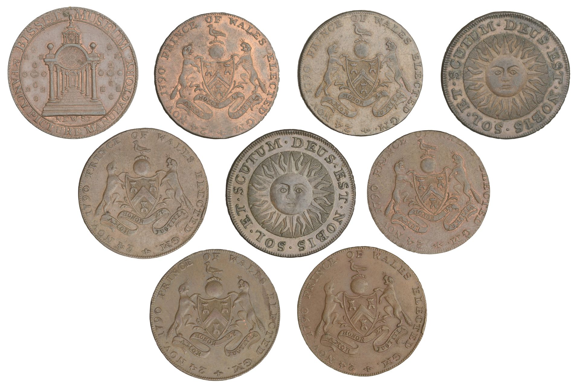 18th Century Tokens, OXFORDSHIRE, Banbury, William Rusher, Halfpence (2), 9.90g/6h, 9.65g/6h... - Bild 2 aus 2