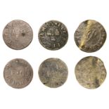 Much Hadham, John Cockett, Halfpenny, 1668, 0.76g/12h (N 2179; D 141A); Elizabeth Coleman, F...