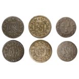 Buntingford, Mary Batsford, Farthing, 1667, 0.87g/12h (N 2153; BW. 61); James Campe, Farthin...