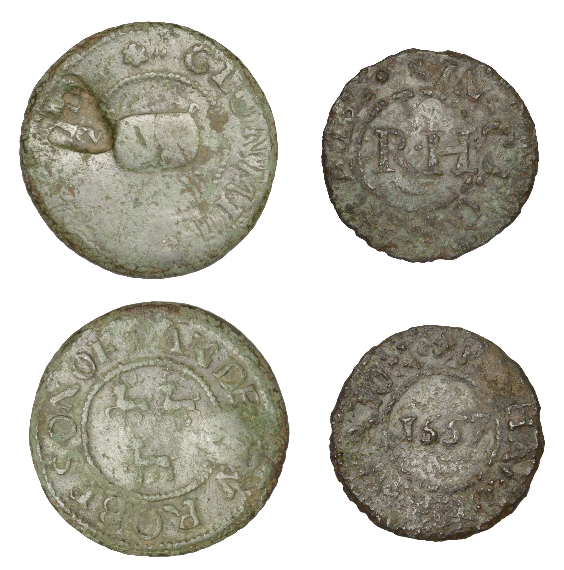 17th Century Tokens, Co TIPPERARY, Clonmel, Richard Hamerton, Penny, 1657, 1.15g/9h (N â€“; Ma...