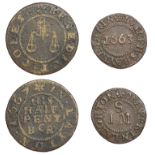 Leighton Buzzard, Benedict Coles, Halfpenny, 1667, 1.98g/12h (GO 62; N 823; BW. 62); Joseph...