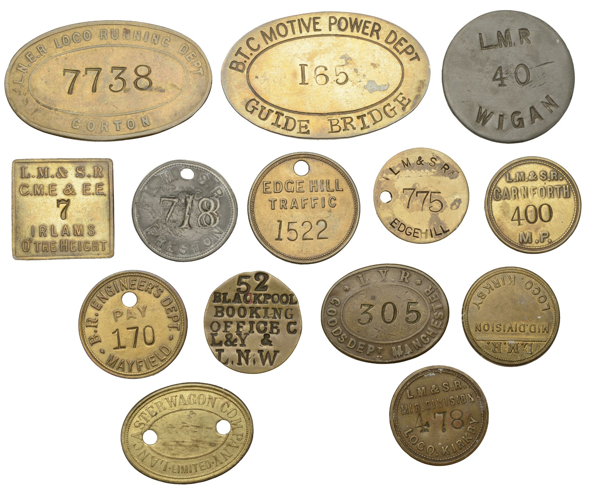 Miscellaneous Tokens and Checks, LANCASHIRE, Blackpool, Blackpool Booking Office, L[ancashir...