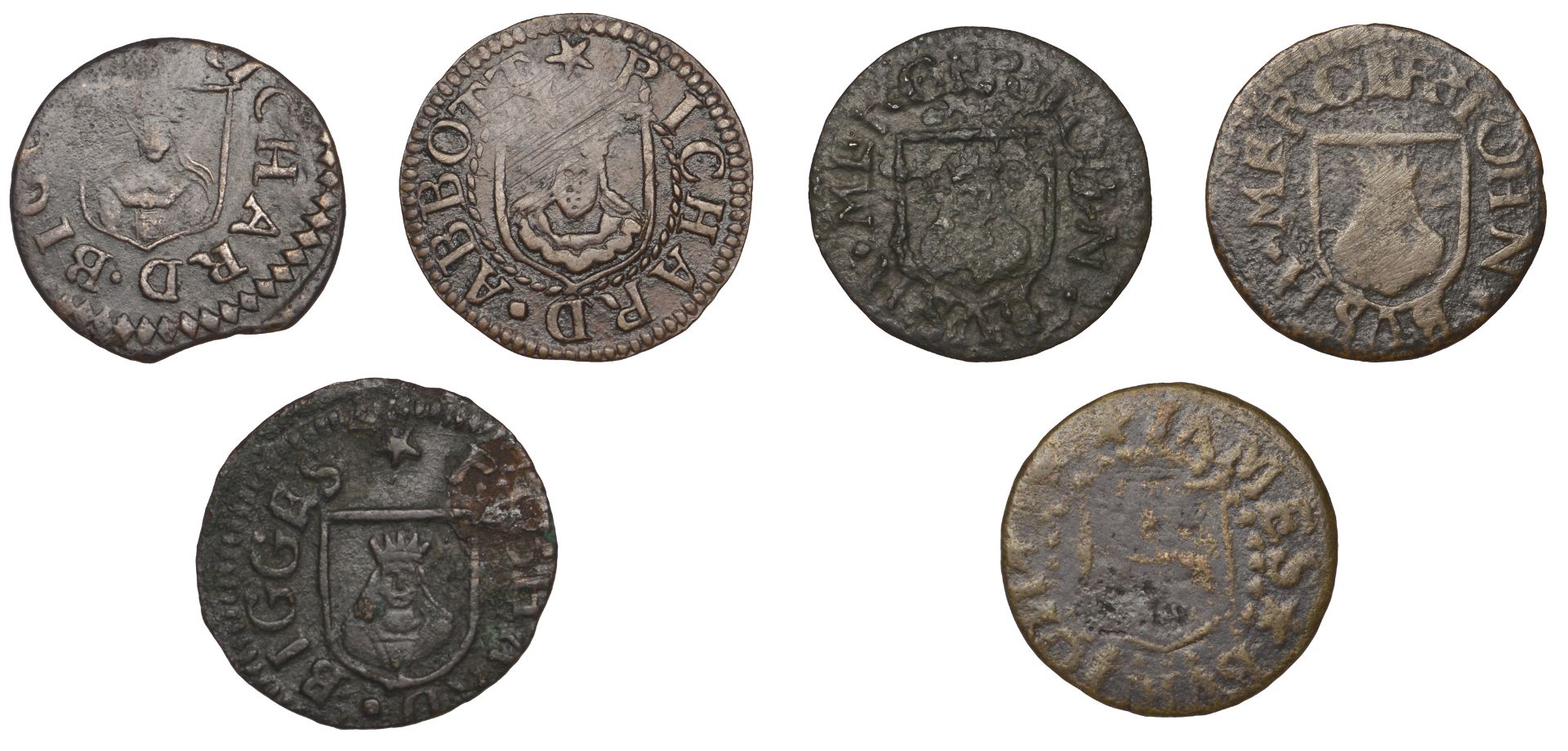 17th Century Tokens, SOMERSET, Bath, Richard Abbott, Farthing, 0.77g/6h (DY 5:1; N â€“; BW. 7)...