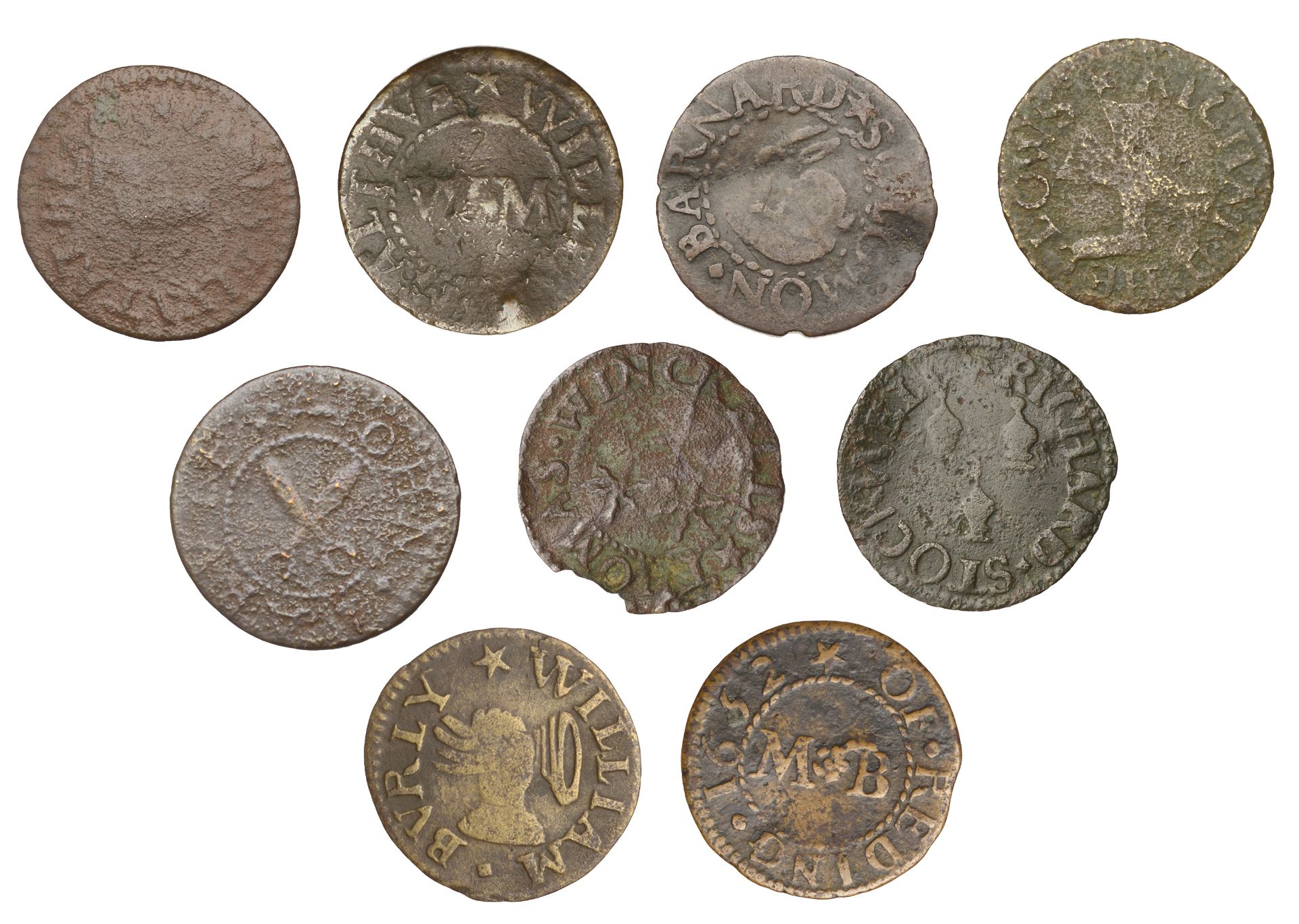 17th Century Tokens, BERKSHIRE, Reading, Solomon Barnard, Farthing, 1653, 0.84g/3h (N 130; B...