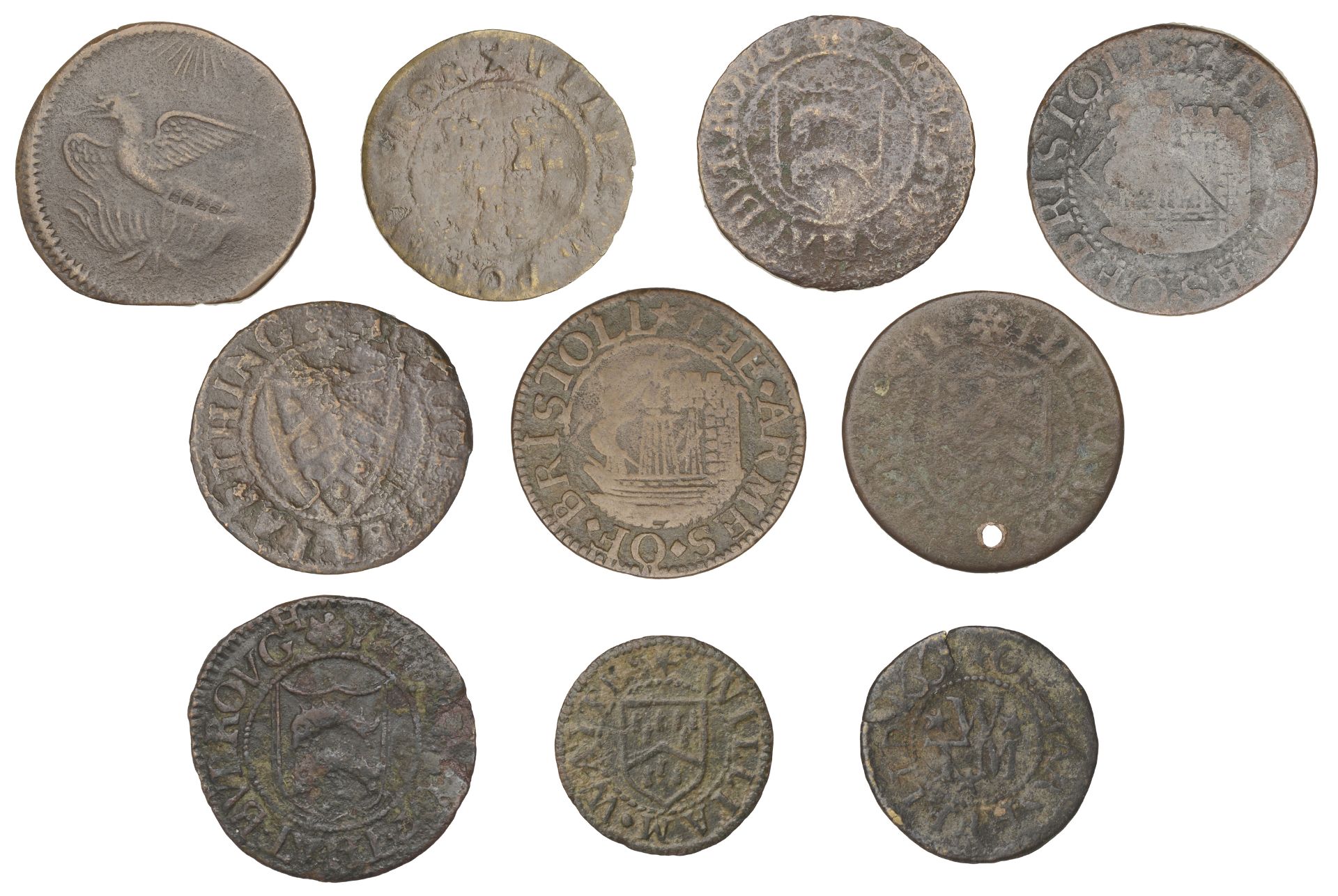 17th Century Tokens, BERKSHIRE, Wallingford, William Polhampton, Halfpenny, 1668, 0.83g/12h...