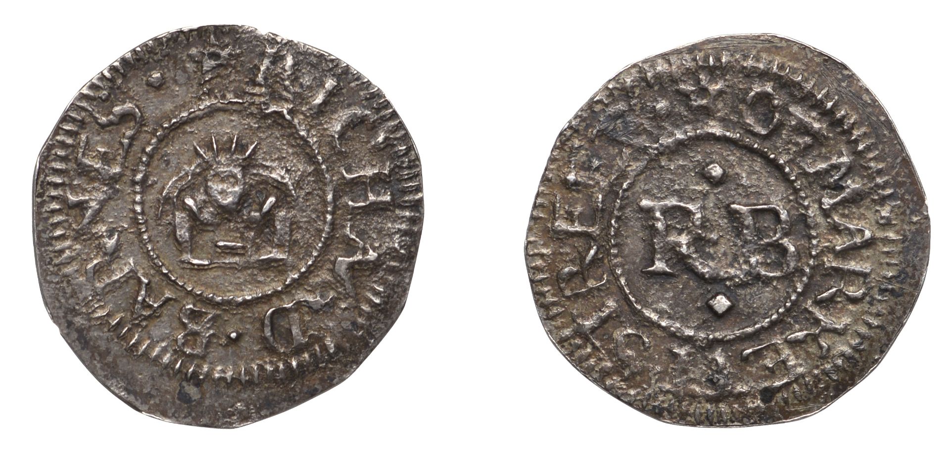 Markyate (partly in Bedfordshire), Richard Barnes, Farthing, in silver, 18mm, 1.28g/9h (GO 7...