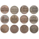 18th Century Tokens, SOMERSET, Bath, Kempson's Buildings, Halfpence (12), revs. All Saints C...