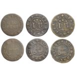 Cranfield, John Bandy, Halfpence, 1668 (2), 1.50g/9h, 1.17g/6h (both GO 32; N 24; BW. 32); E...