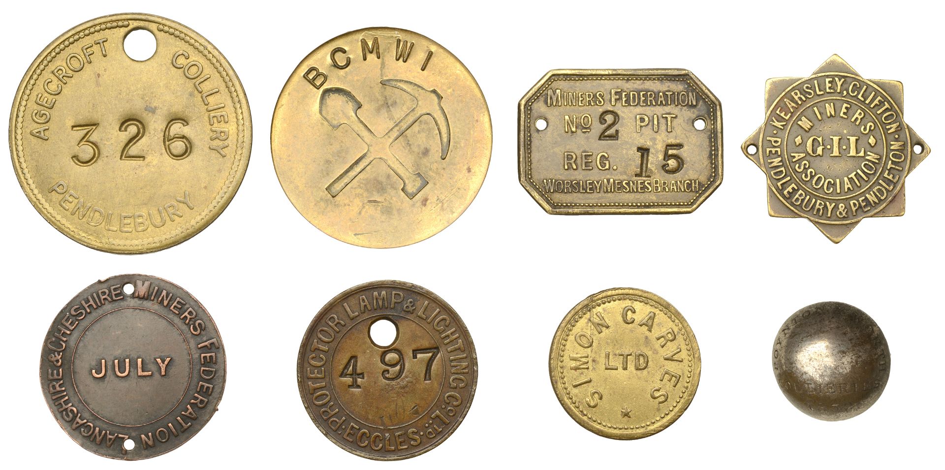 Miscellaneous Tokens and Checks, CHESHIRE, Low Marple, Poynton & Worth Colleries, 1832, plat...