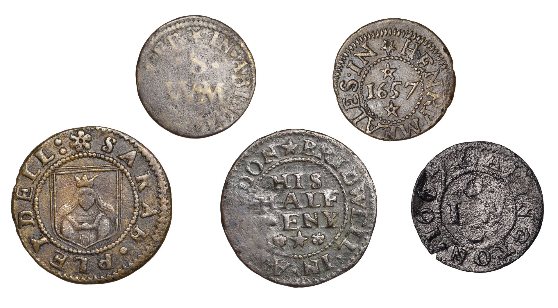 17th Century Tokens, BERKSHIRE, Abingdon, Thomas Geagle, Halfpenny, 1.75g/9h (N 69; BW. 4);...