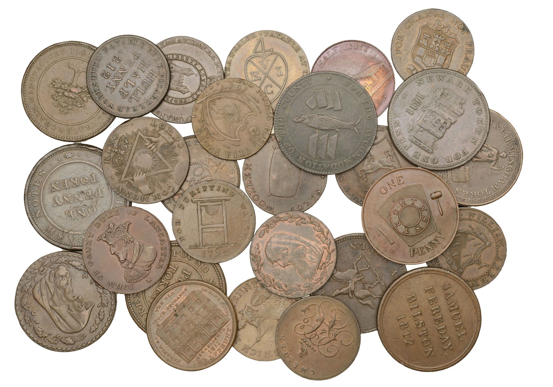 18th Century Tokens, CHESHIRE, Chester, Roe & Co, Kempson's Halfpenny, 8.35g/12h (DH 6); LON...