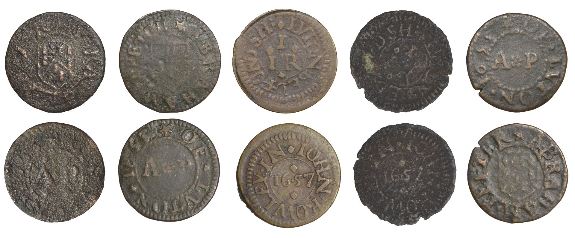 Luton, Abraham Peeter, Farthings, 1653 (3), 1.10g/6h (GO 71.1; N â€“; BW. 71), 0.98g/6h (GO 71...