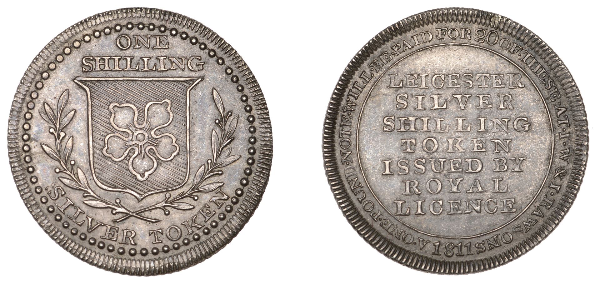 19th Century Tokens, LEICESTERSHIRE, Leicester, James Rawson & Son, 'Morgan's' Shilling, 181...