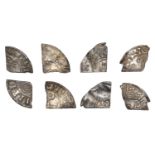 Edward the Confessor (1042-1066), Cut Farthings (2), Pointed Helmet type, Stamford, Arnfrith...