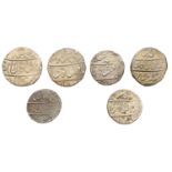 India, MUGHAL, Muhammad Shah, Rupees (6), Gwalior 113xh/1, Itawa 113xh/8, 114xh/13, Kora 11x...