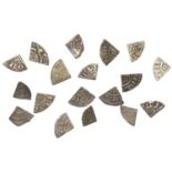 Henry II (1154-1189), Cut Farthings (3), Tealby coinage (2), both uncertain mint and moneyer...