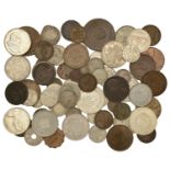 Miscellaneous, Assorted World coins, in silver (30), base metal (45) [75]. Varied state Â£10...