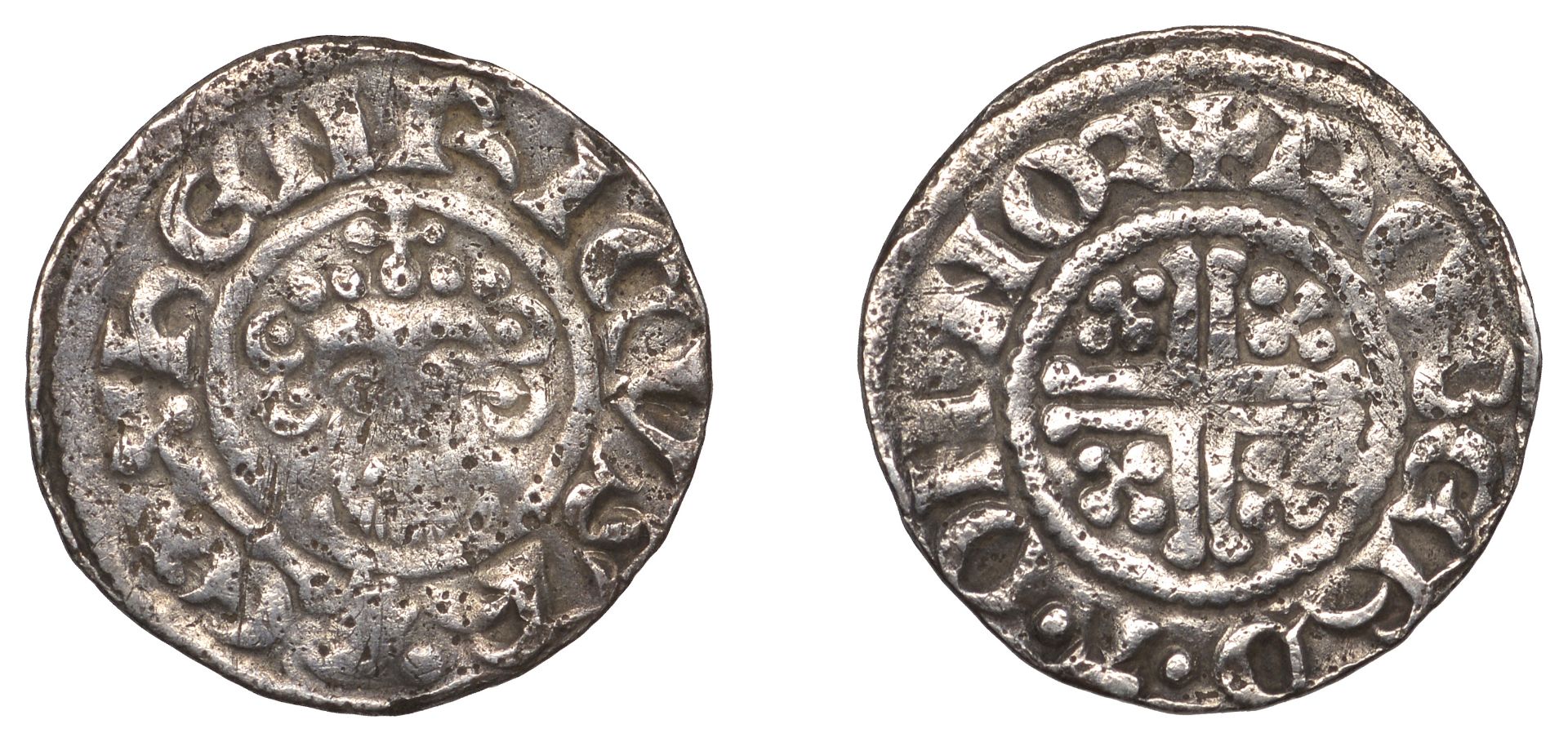 John (1199-1216), Penny, class Vb2, Northampton, Roberd T, roberd Â· t Â· on Â· nor (or ligated...