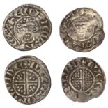 John (1199-1216), Pennies (2), both London, Ilger, class Vb2, ilger Â· on Â· lvnd, 1.41g/4h (c...