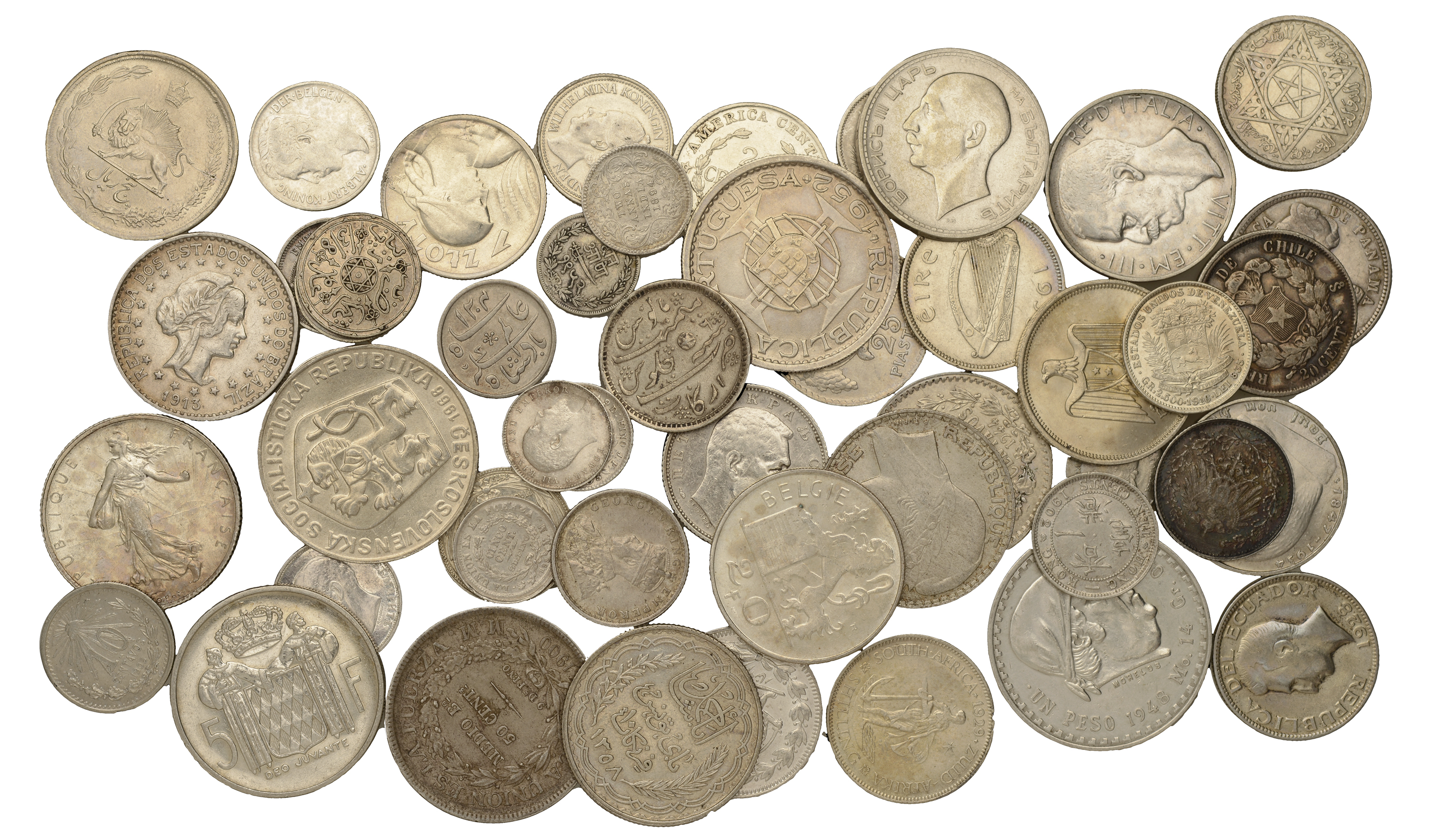 Miscellaneous, Coins of the World (50), all in silver [50]. Varied state Â£200-Â£300