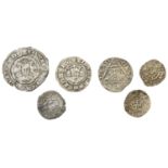 Edward II, Penny, class 11, Canterbury (S 1466); Edward III, Pre-Treaty period, Halfgroat, L...