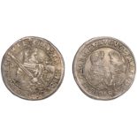 Germany, SAXONY, Christian II, Johann Georg and August, Thaler, 1610hr, Dresden, 28.76g/5h (...