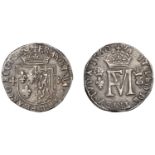 Mary (1542-1567), Second period (with Francis), Testoon, 1560, type II, 5.73g/7h (SCBI 58, 1...