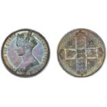 Victoria (1837-1901), 'Gothic' Crown, 1847, edge undecimo (ESC 2571; S 3883). Removed from a...