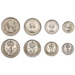 Elizabeth II (1952-2022), Sterling issues, Maundy set, 1953 (ESC 4559; S 4126) [4]. Brillian...