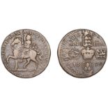 James II (1685-1691), Gunmoney coinage, Crown, 1690, horse 1, 11.92g/12h (Withers 26/27; S 6...