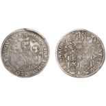 Germany, SAXONY, Christian II, Johann Georg and August, Thaler, 1596hb, Dresden, 28.94g/2h (...