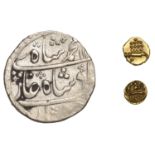 India, MYSORE, Tipu Sultan, Fanam, Patan, AM1215 (retrograde), 0.30g/6h (KM 128.1; F 1353);...