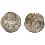 Edward IV (First reign, 1461-1470), Light coinage, Groat, York, mm. lis, e on breast, quatre...