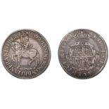 Charles I (1625-1649), Briot's First Milled issue, Halfcrown, mm. flower and b on obv., b on...