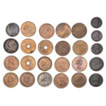 Charles II, Farthing, 1673 (S 3394); Elizabeth II, Proof Penny, 1970; together with other ba...