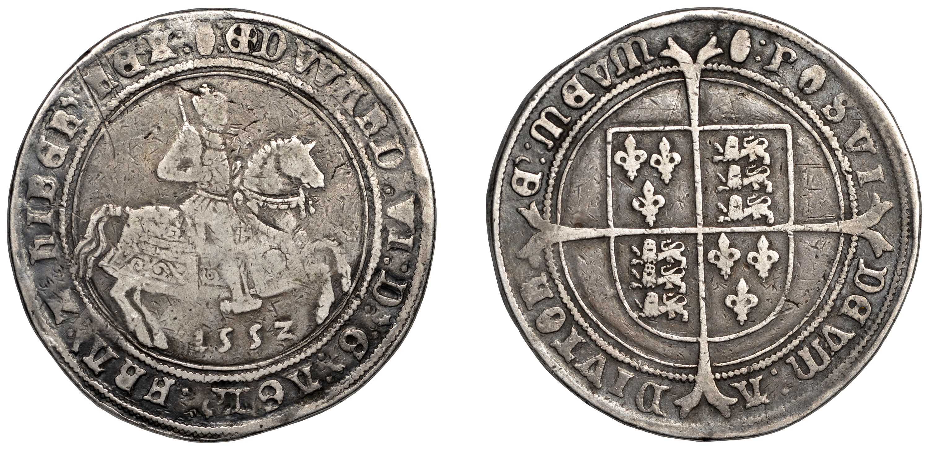 Edward VI (1547-1553), Third period, Fine issue, Crown, 1552, mm. tun, 30.62g/7h (N 1933; S...