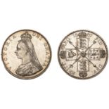 Victoria (1837-1901), Double Florin, 1887, Roman I in date (ESC 2695; S 3922). A few minor m...