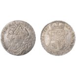 William and Mary (1689-1694), Forty Shillings, 1693, edge quinto, 18.29g/12h (S 5653). About...