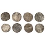 Henry III (1216-1272), Pennies (8), all class VIIb, Canterbury, Henri, henri on cant, 1.34g/...