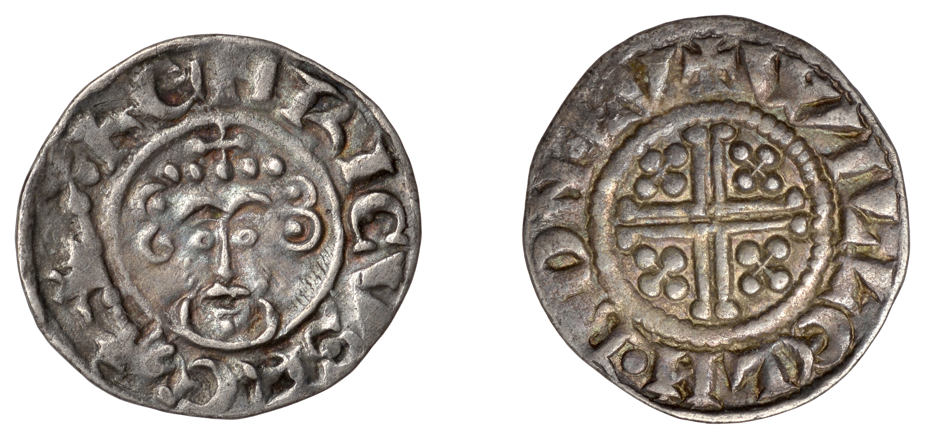 John (1199-1216), Penny, class Vb1, London, Willelm B, willelm Â· b Â· on Â· lv, curls 2/2, 1.4...