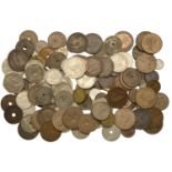 British and World coins, in silver (8), base metal (123) [131]. Varied state Â£60-Â£80