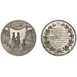 Visit of Victoria and Albert to Jersey, 1846, a white metal medal by J. Le Gallais, Victoria...