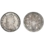 Charles II (1660-1685), Crown, 1662, first bust, rose below, edge undated (ESC 340; S 3350)....