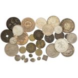 Miscellaneous, World coins, tokens and jetons, in silver (15), base metal (17) [32]. Varied...