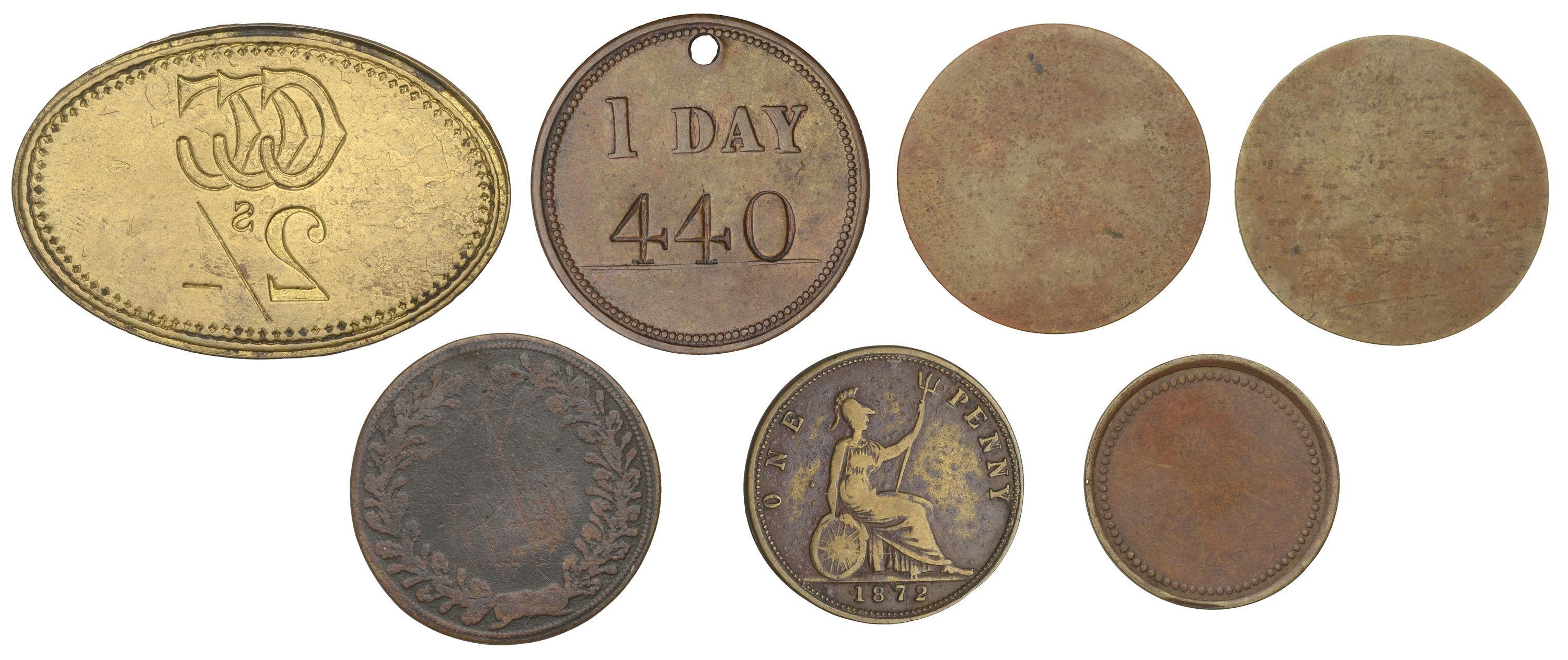 South Africa, CAPE PROVINCE, Guthrie & Company, brass check, 29mm (Hern 258a); Cyphergat, Cy... - Image 2 of 2