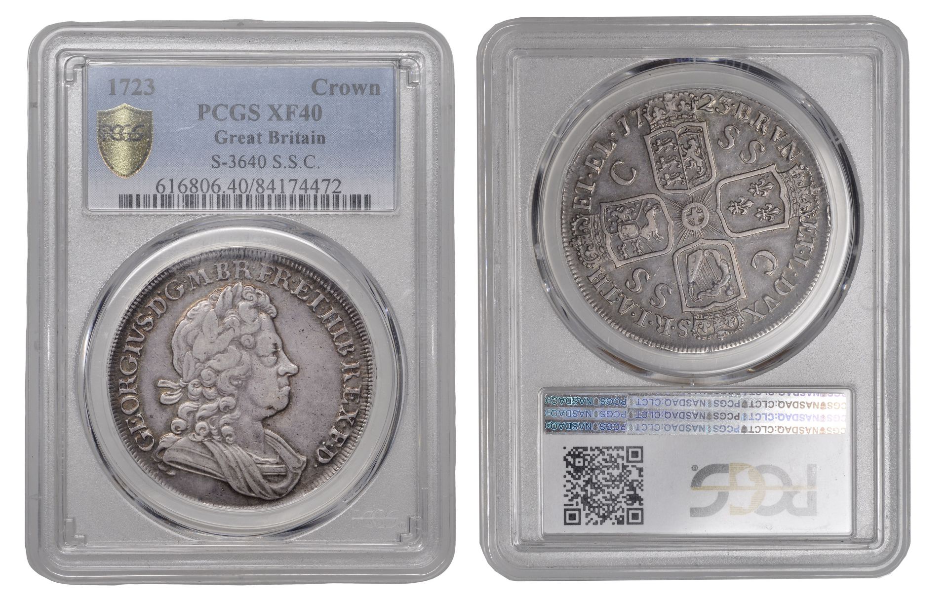 George I (1714-1727), Crown, 1723 ss c (ESC 1545; S 3640). Very fine or better, attractively...