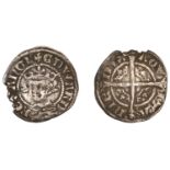 Anglo-Gallic, Edward III, Esterlin, bust three-quarters left, leopard below, rev. cross, cro...