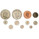 Edward VIII, fantasy Crowns (2), Threepence (4), Penny, and Maundy set [11]. Mostly as struc...