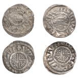 John (1199-1216), Pennies (2), both class VIb2, London, Walter, water Â· on Â· lvn, 1.22g/6h,...