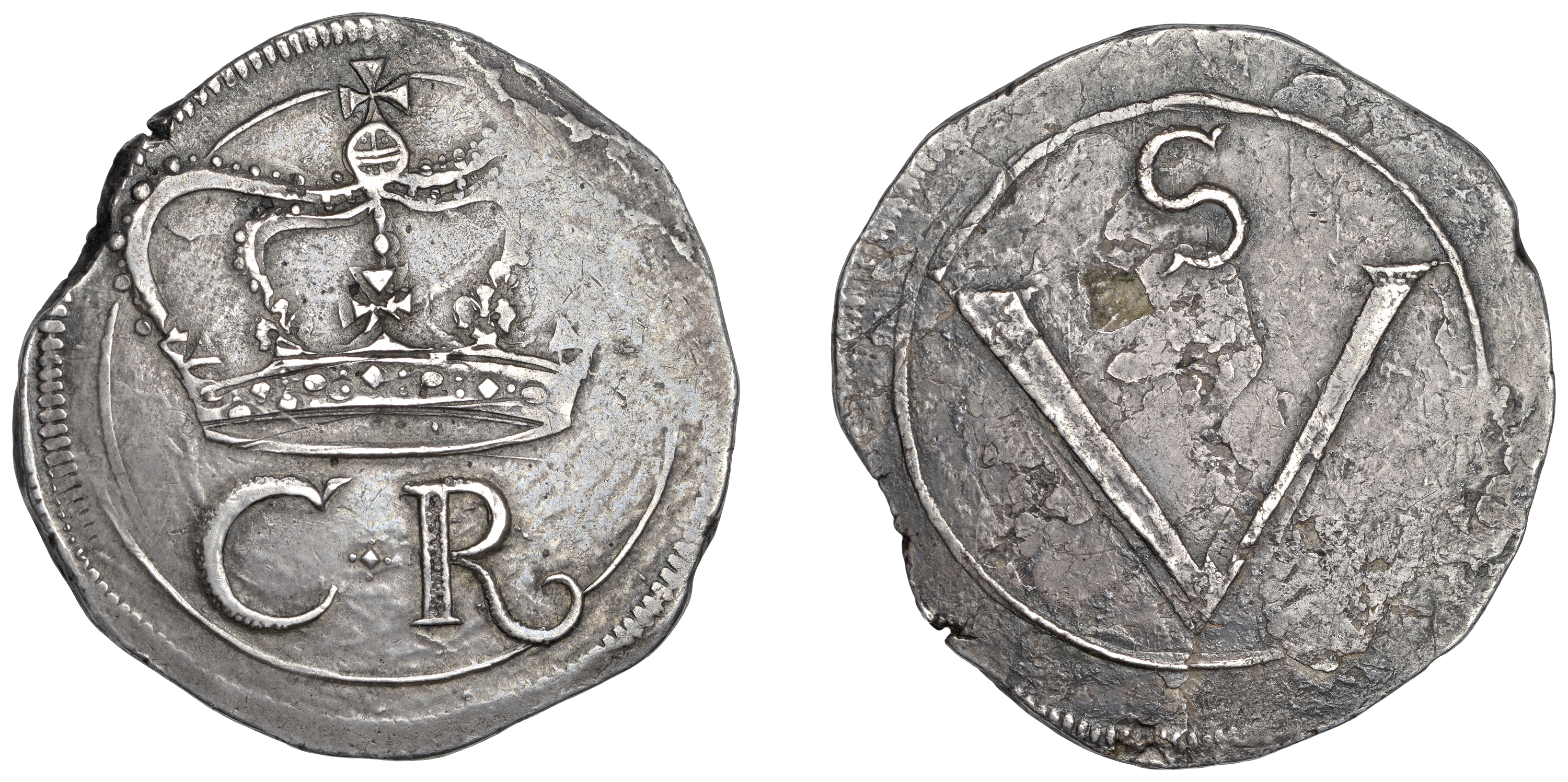 Charles I (1625-1649), Ormonde Money, Crown, ornamented s in mark of value, 29.42g/6h (S 654...